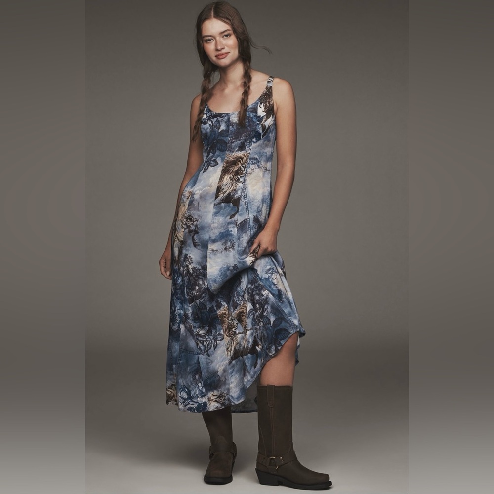 NWT Anthropologie Pilcro Sleeveless Scoop Next Midi Dress Sz M